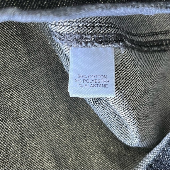 St. John Gold Black Flare High Waist Jeans - Picture 6 of 8